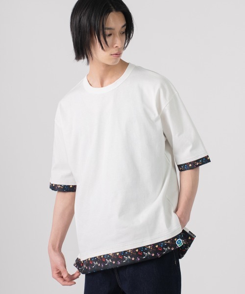 rehacer(レアセル)の「rehacer : Botanical Layered Wide CS / ボタニカルレイヤード ワイドカットソー(Tシャツ/カットソー・メンズ・ブラック/ホワイト・LARGE/X-LARGE/SMALL/MEDIUM)」の15枚目の写真