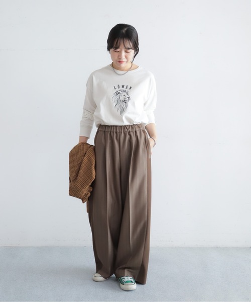 NOMBRE IMPAIR(ノンブルアンペール)の「【予約】ライオン刺繍プリント 長袖TEE(Tシャツ/カットソー・レディース・レッド/イエロー/ホワイト・FREE)」の6枚目の写真