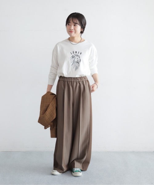 NOMBRE IMPAIR(ノンブルアンペール)の「【予約】ライオン刺繍プリント 長袖TEE(Tシャツ/カットソー・レディース・レッド/イエロー/ホワイト・FREE)」の8枚目の写真