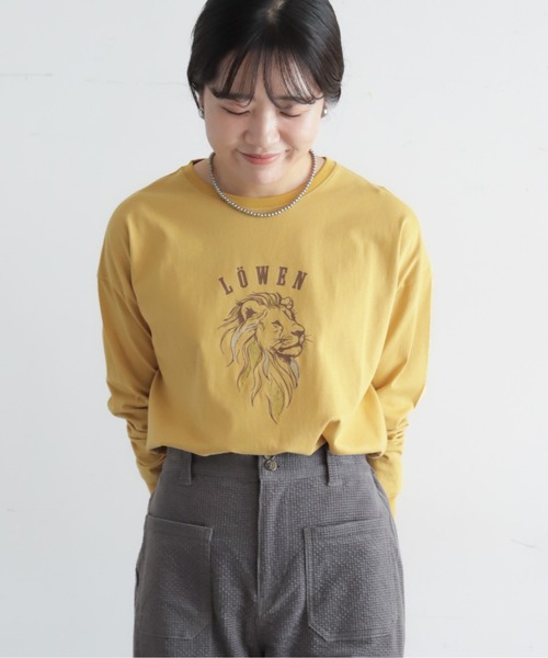 NOMBRE IMPAIR(ノンブルアンペール)の「【予約】ライオン刺繍プリント 長袖TEE(Tシャツ/カットソー・レディース・レッド/イエロー/ホワイト・FREE)」の19枚目の写真