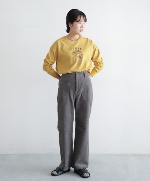 NOMBRE IMPAIR(ノンブルアンペール)の「【予約】ライオン刺繍プリント 長袖TEE(Tシャツ/カットソー・レディース・レッド/イエロー/ホワイト・FREE)」の14枚目の写真