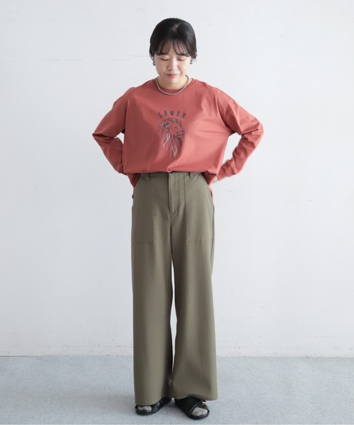 NOMBRE IMPAIR(ノンブルアンペール)の「【予約】ライオン刺繍プリント 長袖TEE(Tシャツ/カットソー・レディース・レッド/イエロー/ホワイト・FREE)」の20枚目の写真