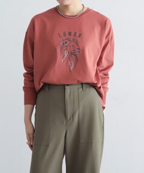 NOMBRE IMPAIR(ノンブルアンペール)の「【予約】ライオン刺繍プリント 長袖TEE(Tシャツ/カットソー・レディース・レッド/イエロー/ホワイト・FREE)」の22枚目の写真