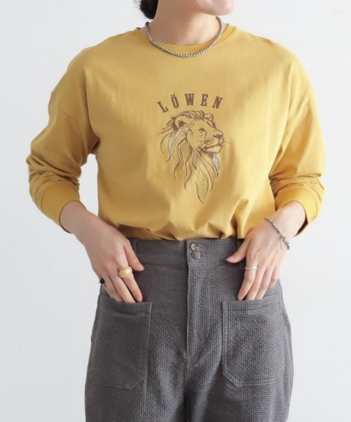NOMBRE IMPAIR(ノンブルアンペール)の「【予約】ライオン刺繍プリント 長袖TEE(Tシャツ/カットソー・レディース・レッド/イエロー/ホワイト・FREE)」の17枚目の写真