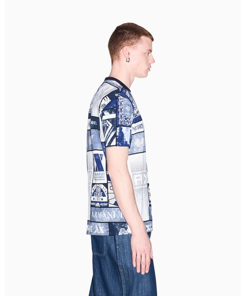 ARMANI EXCHANGE（アルマーニエクスチェンジ）の「【A|X アルマーニ エクスチェンジ】オールオーバーロゴプリント レギュラーフィット 半袖クルーネックTシャツ/REGULAR（Tシャツ/カットソー・メンズ・その他・SMALL/MEDIUM/LARGE/X-LARGE/X-SMALL/XX-LARGE）」の7枚目の写真