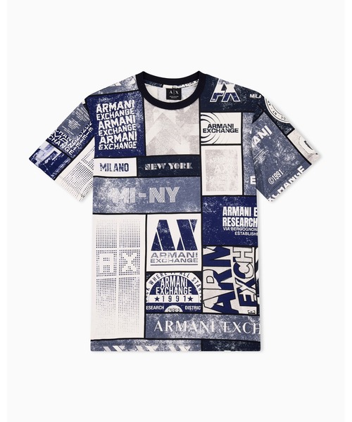 ARMANI EXCHANGE（アルマーニエクスチェンジ）の「【A|X アルマーニ エクスチェンジ】オールオーバーロゴプリント レギュラーフィット 半袖クルーネックTシャツ/REGULAR（Tシャツ/カットソー・メンズ・その他・SMALL/MEDIUM/LARGE/X-LARGE/X-SMALL/XX-LARGE）」の3枚目の写真