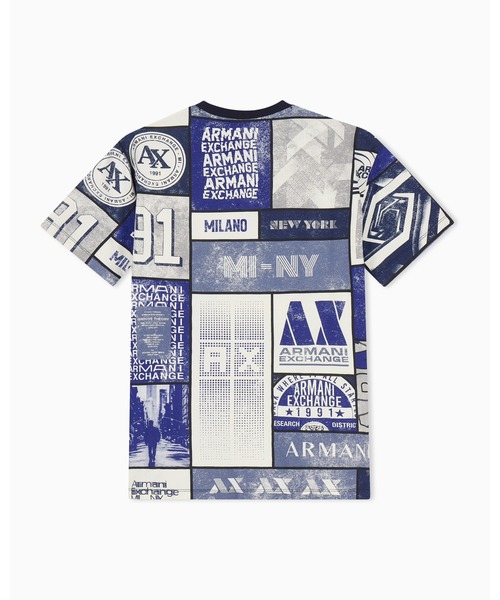 ARMANI EXCHANGE（アルマーニエクスチェンジ）の「【A|X アルマーニ エクスチェンジ】オールオーバーロゴプリント レギュラーフィット 半袖クルーネックTシャツ/REGULAR（Tシャツ/カットソー・メンズ・その他・SMALL/MEDIUM/LARGE/X-LARGE/X-SMALL/XX-LARGE）」の4枚目の写真