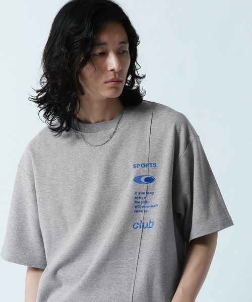 RAGEBLUE(レイジブルー)の「Cutting Design Logo Print T-Shirt/キリカエロゴプリントTシャツ(Tシャツ/カットソー・メンズ・ブラック/グレー/ホワイト・LARGE/MEDIUM)」の3枚目の写真