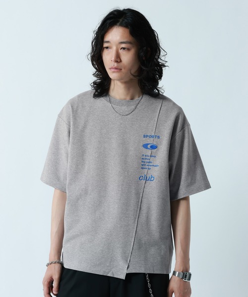 RAGEBLUE(レイジブルー)の「Cutting Design Logo Print T-Shirt/キリカエロゴプリントTシャツ(Tシャツ/カットソー・メンズ・ブラック/グレー/ホワイト・LARGE/MEDIUM)」の21枚目の写真