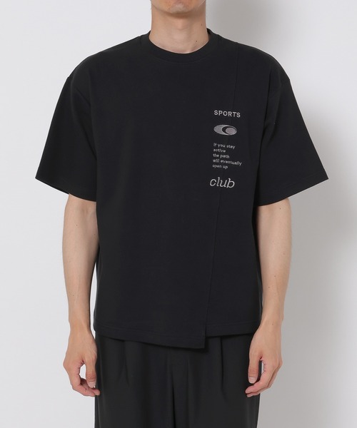 RAGEBLUE(レイジブルー)の「Cutting Design Logo Print T-Shirt/キリカエロゴプリントTシャツ(Tシャツ/カットソー・メンズ・ブラック/グレー/ホワイト・LARGE/MEDIUM)」の4枚目の写真