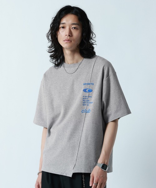 RAGEBLUE(レイジブルー)の「Cutting Design Logo Print T-Shirt/キリカエロゴプリントTシャツ(Tシャツ/カットソー・メンズ・ブラック/グレー/ホワイト・LARGE/MEDIUM)」の17枚目の写真