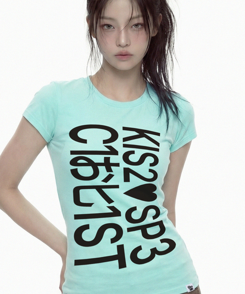 GRAVER（グレーバー）の「[ウーマン]TYPA BABY ベイビーT_MINT（Tシャツ/カットソー・レディース・ミント・ONE SIZE）」の7枚目の写真