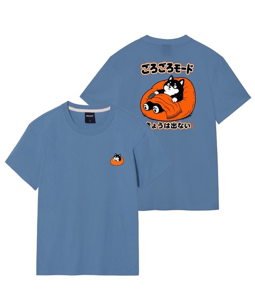 OKSTAR（オクスター）の「ゴロゴロシババックプリントグラフィック半袖Tシャツ（Tシャツ/カットソー・レディース・ホワイト/ブラック/ライトグレー/ダークグリーン/ネイビー/グレー/カーキ/クリーム/ダークグレー/ダークブルー/ライトベージュ・SMALL/MEDIUM/LARGE/X-LARGE/2XL/3XL/4XL）」の11枚目の写真