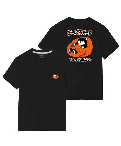 OKSTAR（オクスター）の「ゴロゴロシババックプリントグラフィック半袖Tシャツ（Tシャツ/カットソー・レディース・ホワイト/ブラック/ライトグレー/ダークグリーン/ネイビー/グレー/カーキ/クリーム/ダークグレー/ダークブルー/ライトベージュ・SMALL/MEDIUM/LARGE/X-LARGE/2XL/3XL/4XL）」の2枚目の写真