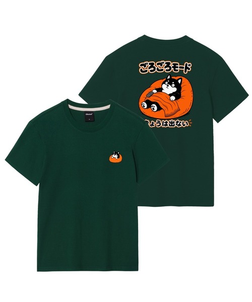 OKSTAR（オクスター）の「ゴロゴロシババックプリントグラフィック半袖Tシャツ（Tシャツ/カットソー・レディース・ホワイト/ブラック/ライトグレー/ダークグリーン/ネイビー/グレー/カーキ/クリーム/ダークグレー/ダークブルー/ライトベージュ・SMALL/MEDIUM/LARGE/X-LARGE/2XL/3XL/4XL）」の8枚目の写真