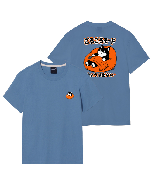 OKSTAR（オクスター）の「ゴロゴロシババックプリントグラフィック半袖Tシャツ（Tシャツ/カットソー・レディース・ホワイト/ブラック/ライトグレー/ダークグリーン/ネイビー/グレー/カーキ/クリーム/ダークグレー/ダークブルー/ライトベージュ・SMALL/MEDIUM/LARGE/X-LARGE/2XL/3XL/4XL）」の16枚目の写真