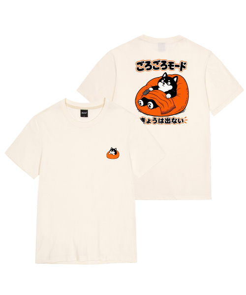 OKSTAR（オクスター）の「ゴロゴロシババックプリントグラフィック半袖Tシャツ（Tシャツ/カットソー・レディース・ホワイト/ブラック/ライトグレー/ダークグリーン/ネイビー/グレー/カーキ/クリーム/ダークグレー/ダークブルー/ライトベージュ・SMALL/MEDIUM/LARGE/X-LARGE/2XL/3XL/4XL）」の20枚目の写真