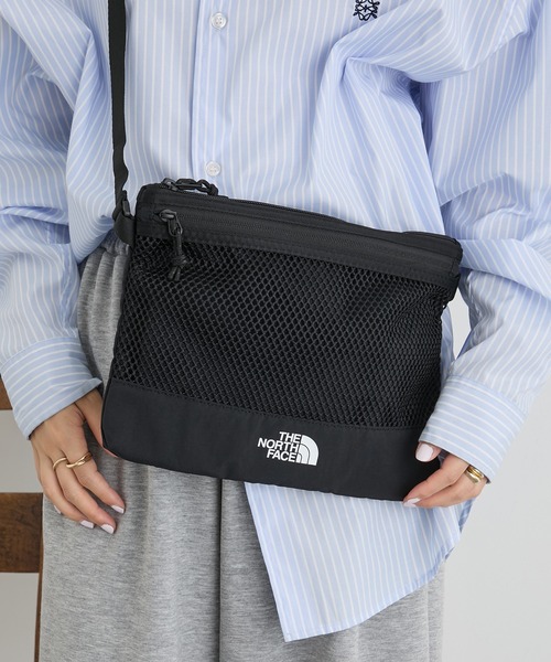 THE NORTH FACE(ザノースフェイス)の「【THE NORTH FACE】LINDEN MESH CROSS BAG NN2PR15(ショルダーバッグ・レディース・ブラック/アイボリー・FREE)」の6枚目の写真