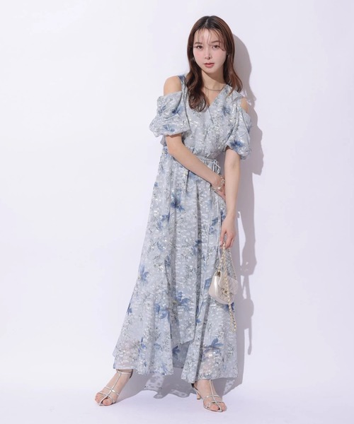 Mystrada（マイストラーダ）の「ジュイフラワーカシュクールワンピース（ワンピース・レディース・ピンク/ライトブルー・38/36）」の3枚目の写真