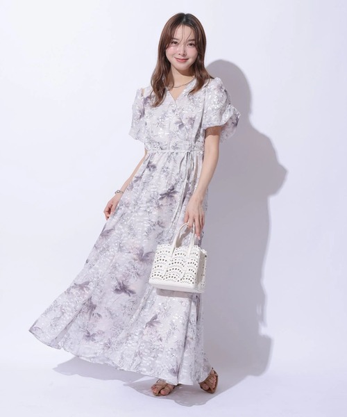 Mystrada（マイストラーダ）の「ジュイフラワーカシュクールワンピース（ワンピース・レディース・ピンク/ライトブルー・38/36）」の8枚目の写真
