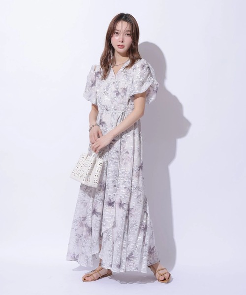 Mystrada（マイストラーダ）の「ジュイフラワーカシュクールワンピース（ワンピース・レディース・ピンク/ライトブルー・38/36）」の9枚目の写真