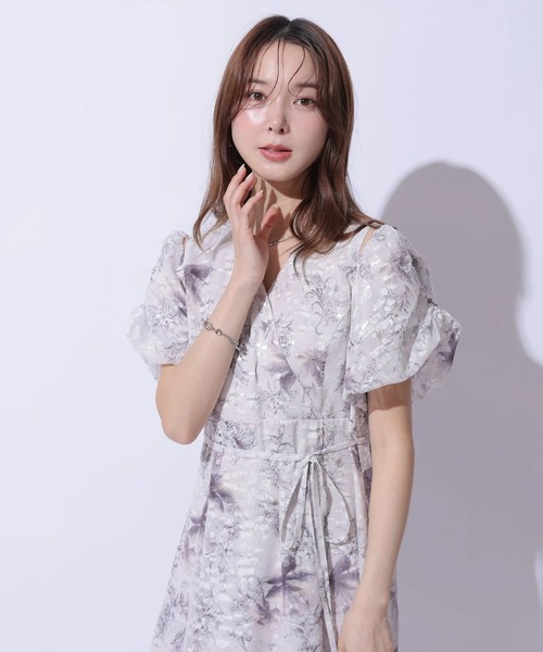 Mystrada（マイストラーダ）の「ジュイフラワーカシュクールワンピース（ワンピース・レディース・ピンク/ライトブルー・38/36）」の12枚目の写真