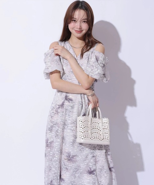 Mystrada（マイストラーダ）の「ジュイフラワーカシュクールワンピース（ワンピース・レディース・ピンク/ライトブルー・38/36）」の16枚目の写真