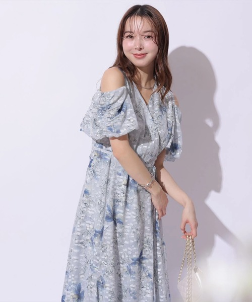Mystrada（マイストラーダ）の「ジュイフラワーカシュクールワンピース（ワンピース・レディース・ピンク/ライトブルー・38/36）」の17枚目の写真