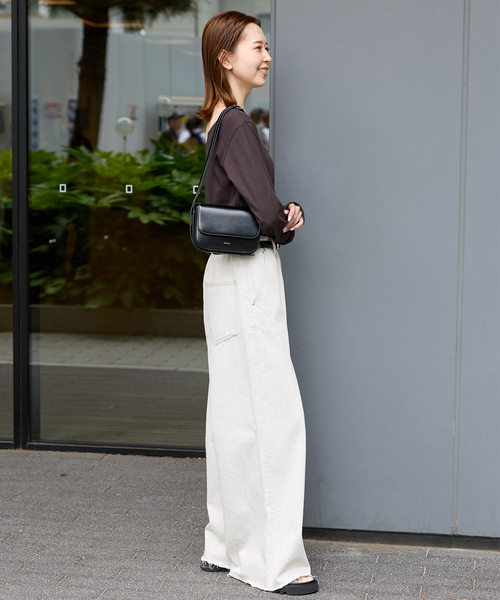 JOURNAL STANDARD(ジャーナルスタンダード)の「《追加》シアーフライス2WAYロングスリーブ(Tシャツ/カットソー・レディース・ブラック/ホワイト/ブラウン・FREE)」の9枚目の写真