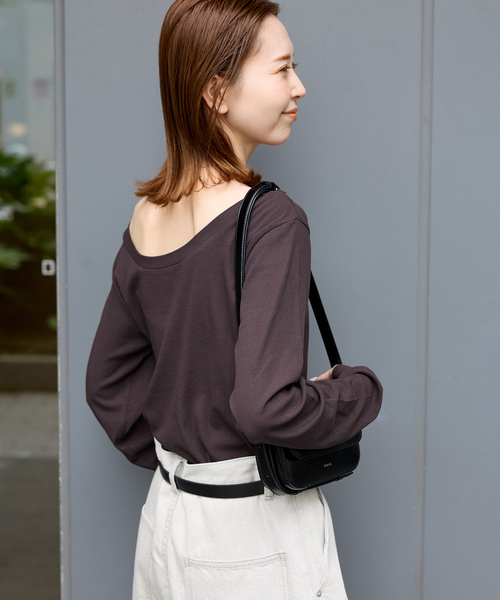 JOURNAL STANDARD(ジャーナルスタンダード)の「《追加》シアーフライス2WAYロングスリーブ(Tシャツ/カットソー・レディース・ブラック/ホワイト/ブラウン・FREE)」の11枚目の写真