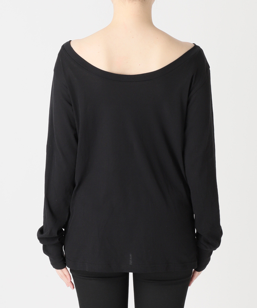 JOURNAL STANDARD（ジャーナルスタンダード）の「《追加》シアーフライス2WAYロングスリーブ（Tシャツ/カットソー・レディース・ブラック/ホワイト/ブラウン・FREE）」の16枚目の写真