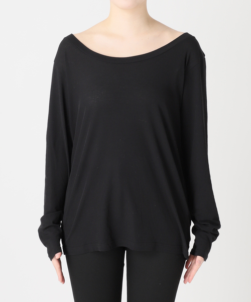 JOURNAL STANDARD（ジャーナルスタンダード）の「《追加》シアーフライス2WAYロングスリーブ（Tシャツ/カットソー・レディース・ブラック/ホワイト/ブラウン・FREE）」の10枚目の写真