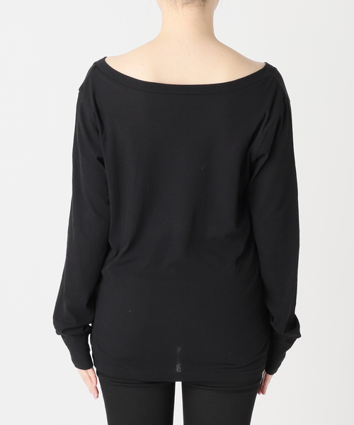 JOURNAL STANDARD（ジャーナルスタンダード）の「《追加》シアーフライス2WAYロングスリーブ（Tシャツ/カットソー・レディース・ブラック/ホワイト/ブラウン・FREE）」の9枚目の写真