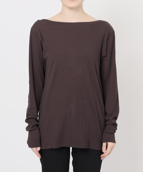 JOURNAL STANDARD（ジャーナルスタンダード）の「《追加》シアーフライス2WAYロングスリーブ（Tシャツ/カットソー・レディース・ブラック/ホワイト/ブラウン・FREE）」の5枚目の写真