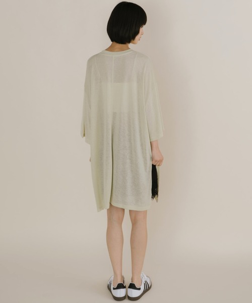 duei(デュイ)の「オーバーサイズビッグシルエットTシャツ(Tシャツ/カットソー・レディース・ライトグリーン/ネイビー/パープル・FREE)」の13枚目の写真