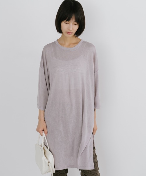 duei(デュイ)の「オーバーサイズビッグシルエットTシャツ(Tシャツ/カットソー・レディース・ライトグリーン/ネイビー/パープル・FREE)」の20枚目の写真