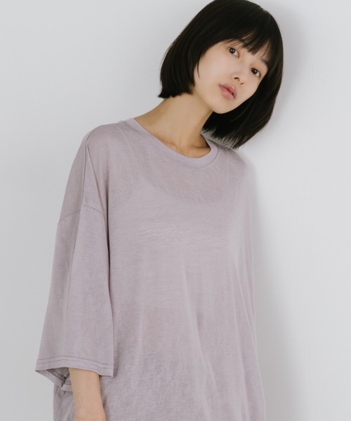 duei(デュイ)の「オーバーサイズビッグシルエットTシャツ(Tシャツ/カットソー・レディース・ライトグリーン/ネイビー/パープル・FREE)」の19枚目の写真