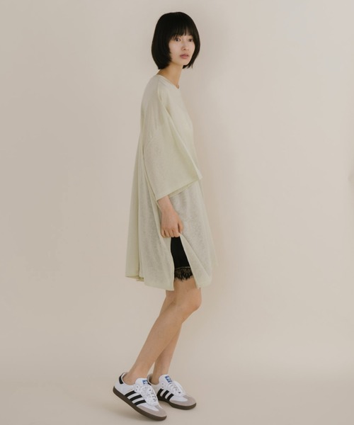 duei(デュイ)の「オーバーサイズビッグシルエットTシャツ(Tシャツ/カットソー・レディース・ライトグリーン/ネイビー/パープル・FREE)」の12枚目の写真