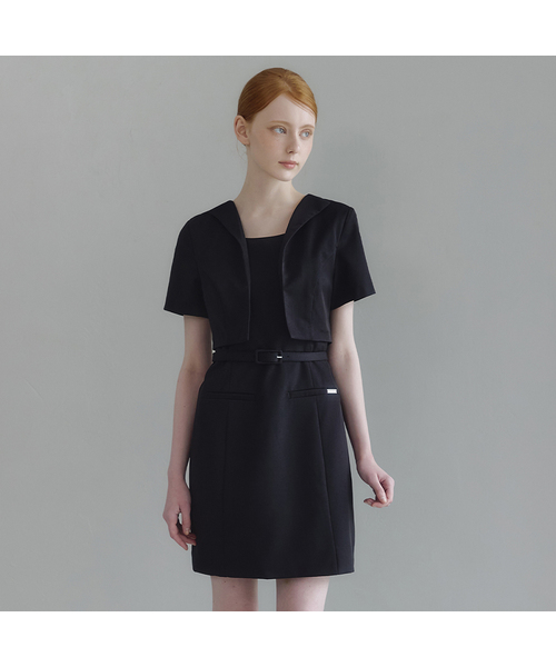 MICANE(ミケーネ)の「セネビクロップジャケットミニドレス(ワンピース・レディース・ブラック/チャコール・SMALL/MEDIUM/LARGE/X-LARGE/XX-LARGE)」の1枚目の写真