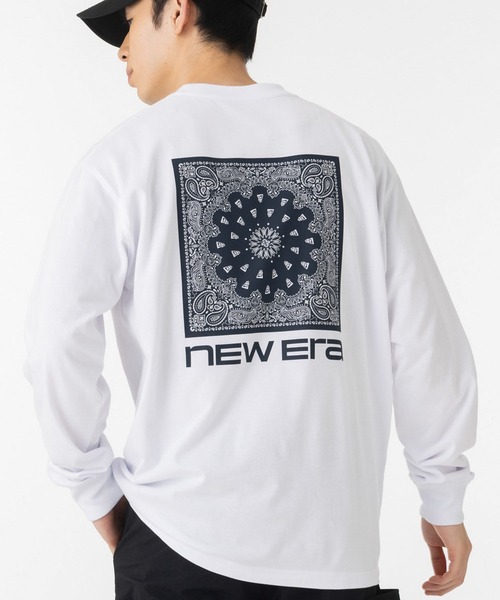 NEW ERA(ニューエラ)の「ニューエラ 長袖Tシャツ ロンT バンダナロゴ(Tシャツ/カットソー・メンズ・ストーン/ホワイト/ブラック・M/XXL/XL/L)」の1枚目の写真