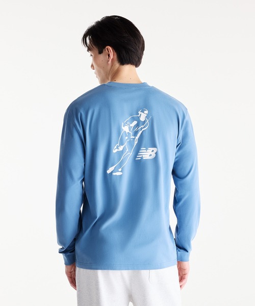 NEW BALANCE(ニューバランス)の「大谷翔平オールウェイズオンロゴ長袖Tシャツ(Tシャツ/カットソー・メンズ・ブラック/グレイッシュブルー/ホワイト・XXX-LARGE/XX-LARGE/X-LARGE/LARGE/MEDIUM/SMALL)」の15枚目の写真