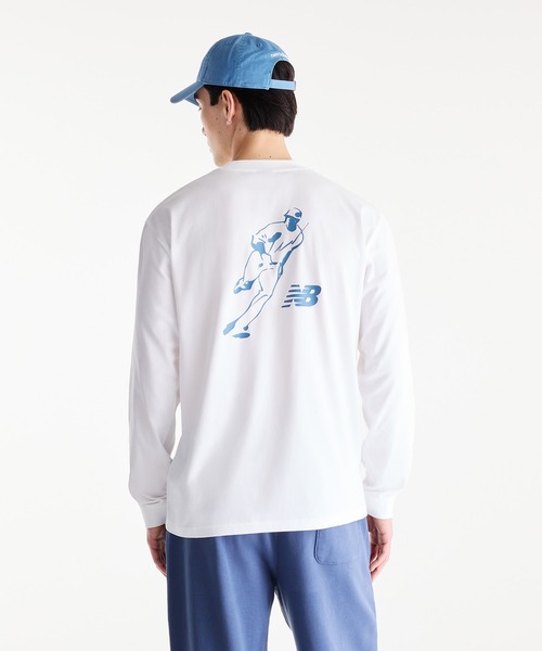 NEW BALANCE(ニューバランス)の「大谷翔平オールウェイズオンロゴ長袖Tシャツ(Tシャツ/カットソー・メンズ・ブラック/グレイッシュブルー/ホワイト・XXX-LARGE/XX-LARGE/X-LARGE/LARGE/MEDIUM/SMALL)」の7枚目の写真