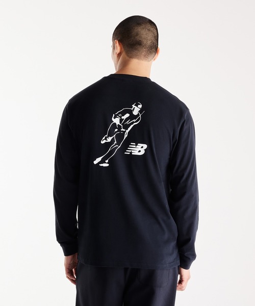 NEW BALANCE(ニューバランス)の「大谷翔平オールウェイズオンロゴ長袖Tシャツ(Tシャツ/カットソー・メンズ・ブラック/グレイッシュブルー/ホワイト・XXX-LARGE/XX-LARGE/X-LARGE/LARGE/MEDIUM/SMALL)」の11枚目の写真
