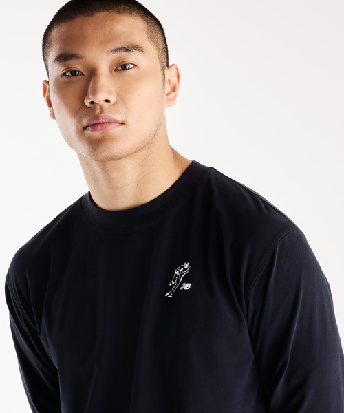 NEW BALANCE(ニューバランス)の「大谷翔平オールウェイズオンロゴ長袖Tシャツ(Tシャツ/カットソー・メンズ・ブラック/グレイッシュブルー/ホワイト・XXX-LARGE/XX-LARGE/X-LARGE/LARGE/MEDIUM/SMALL)」の12枚目の写真