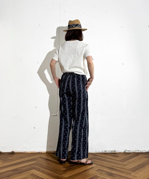 MAISON SELECT（メゾンセレクト）の「6C101 幾何学模様ストライプ イージーパンツ（その他パンツ・レディース・アイボリー/ネイビー・FREE）」の14枚目の写真