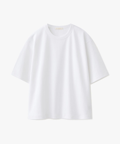 SUARE WOMEN(スアレウーマン)の「(ウィメンズ)デイリーボックスクロップT - 4COLOR(Tシャツ/カットソー・レディース・ホワイト/ブラック/ベージュ/ネイビー・SMALL/MEDIUM)」の5枚目の写真