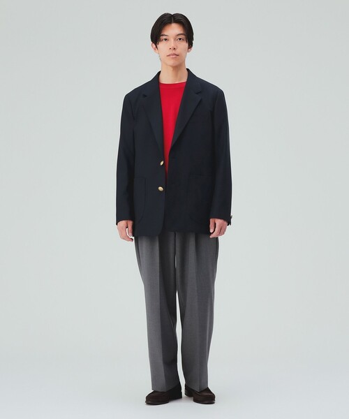 BEAMS HEART(ビームスハート)の「セミワイド イージー 1プリーツ スラックス(スラックス・メンズ・グレー・MEDIUM/SMALL/X-LARGE/LARGE)」の2枚目の写真