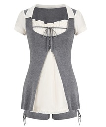 andwang（アンドワン）の「Heritage Ribbon Docking Knit Set（ワンピース）」