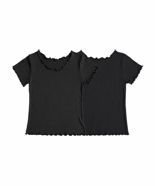 aimoha(アイモハ)の「リブメロウフリルカットソー(Tシャツ/カットソー・レディース・ホワイト/カーキ/ブラック/ダークベージュ/グレー・FREE)」の14枚目の写真