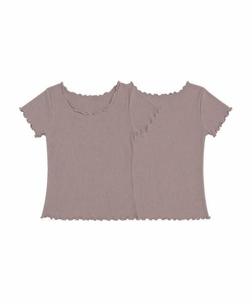 aimoha(アイモハ)の「リブメロウフリルカットソー(Tシャツ/カットソー・レディース・ホワイト/カーキ/ブラック/ダークベージュ/グレー・FREE)」の15枚目の写真